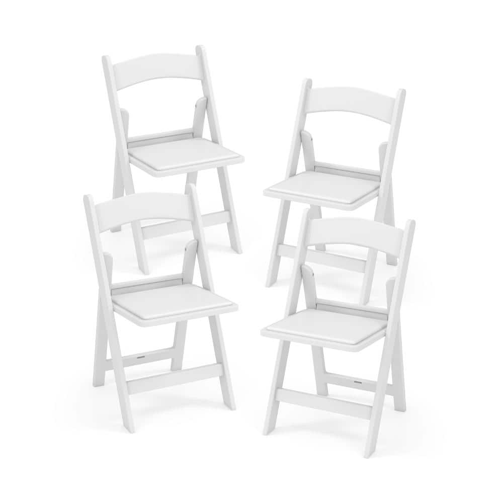 4 Pack Resin Folding Chairs with Padded Seat-White price history on PriceWatchPro