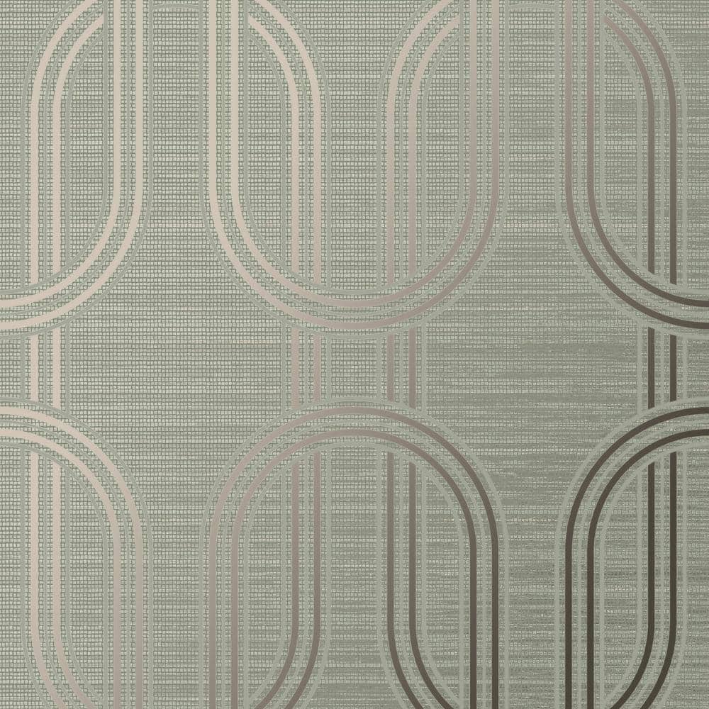 Indulgent Geo Sage Vinyl Removable Wallpaper