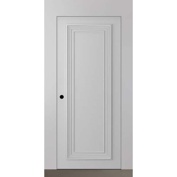 Palazzo 1-panel 36 in. x 80 in. Right-handed Primed Composite Wood Single Prehung Interior Door Hidden Frame Reverse