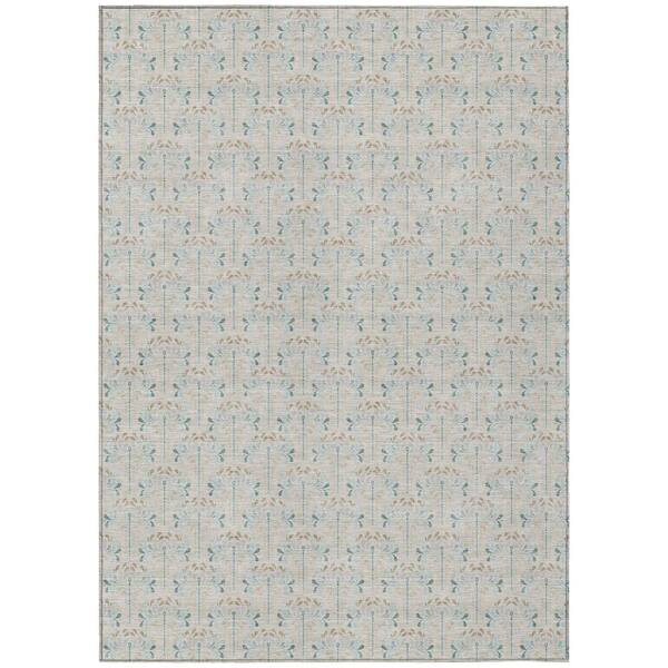 Chantille Machine Washable Indoor/Outdoor Abstract ACN3065 Linen 10 ft. x 14 ft. Area Rug