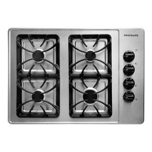 Frigidaire 30 in. Recessed Gas Cooktop in Stainless Steel with 4 Burners