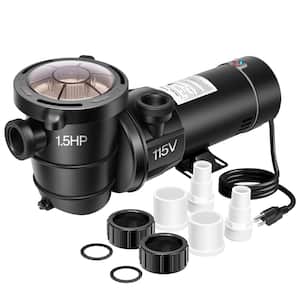 1.5 HP 8350 GPH 3450 RPM Powerful Above Ground Swimming Pool Pump with Strainer Basket