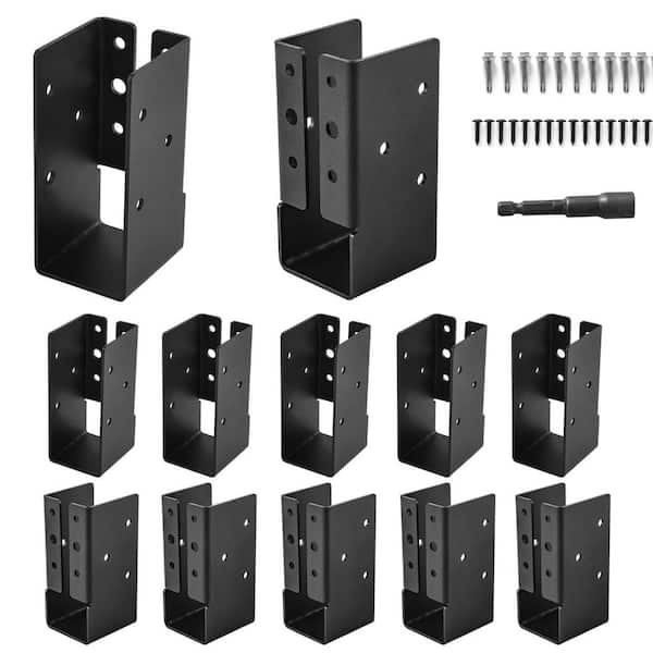 2 in. x 4 in. Steel Powder Coated Concealed Joist Hangers for Outdoor Trim Concealed Flanges (12-Pack)