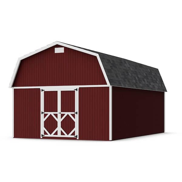 Classic Gambrel Large Barn 14 ft. x 22 ft. Outdoor Wood Storage Shed Precut Kit with Floor (308 sq. ft. )