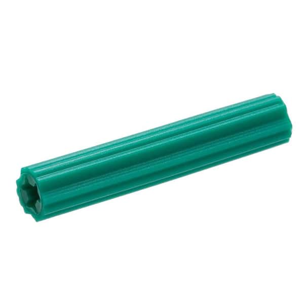 Everbilt #10-12 x 1 in. Green Plastic Plug (10-Pack)