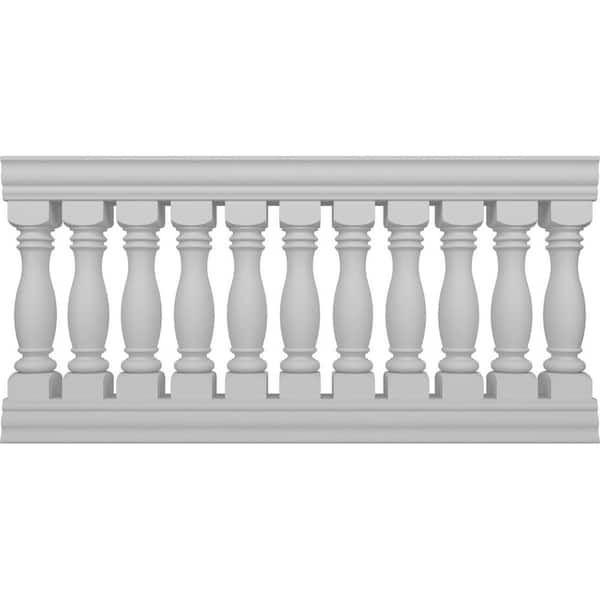 Ekena Millwork Fiberthane Embassy Balustrade 72 in. L x 38 in. H Fiberglass Railing Kit
