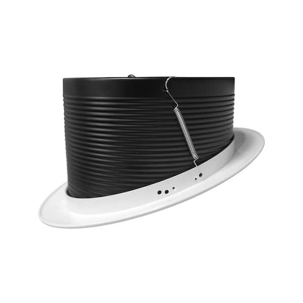 NICOR 6 in. White Recessed Slope Trim with Black Baffle 17704