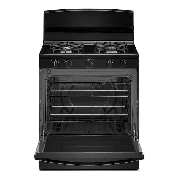 30 in. 4 Burners Freestanding Gas Range in Black with Thermal Cooking