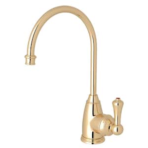 Georgian Era Single Handle 10 in. Faucet for Instant Hot Water Dispenser in English Gold