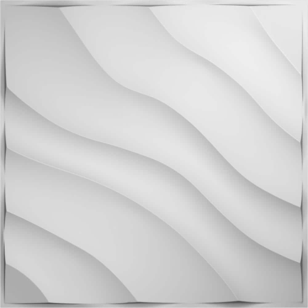 1 in. x 19-1/2 in. x 19-1/2 in. Modern Wave EnduraWall PVC Decorative 3D Wall Panel, White, (20-Pack for 53.49 sq. ft.) price history on PriceWatchPro