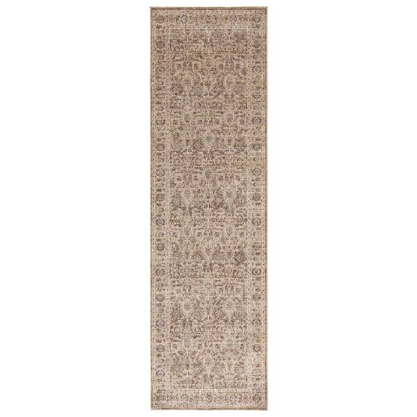 Crystal 2 ft. x 8 ft. Yellow Persian Runner Rug