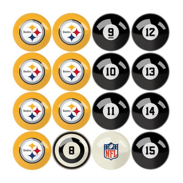 Pittsburgh Steelers Billiard Balls With Numbers For Sale