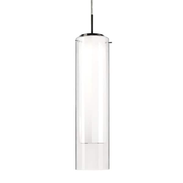 KUZCO Verona 19 in. 1 Light 16-Watt Brushed Nickel Integrated LED Pendant Light
