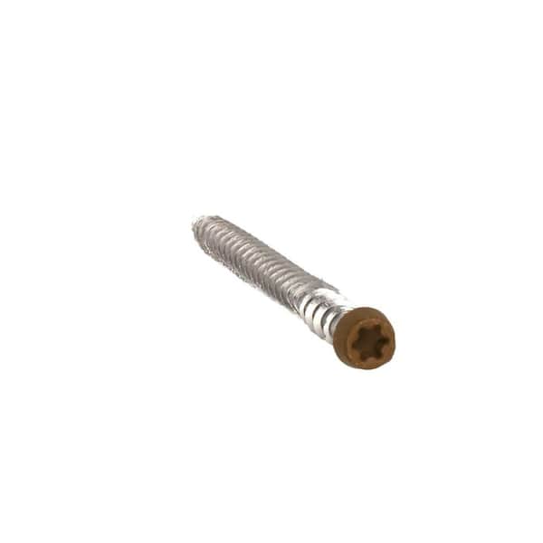 NewTechWood #10 x 2-1/2 in. Stainless Steel Star Drive Flat Undercut Composite Deck Screw Peruvian in Teak (100-Pack)