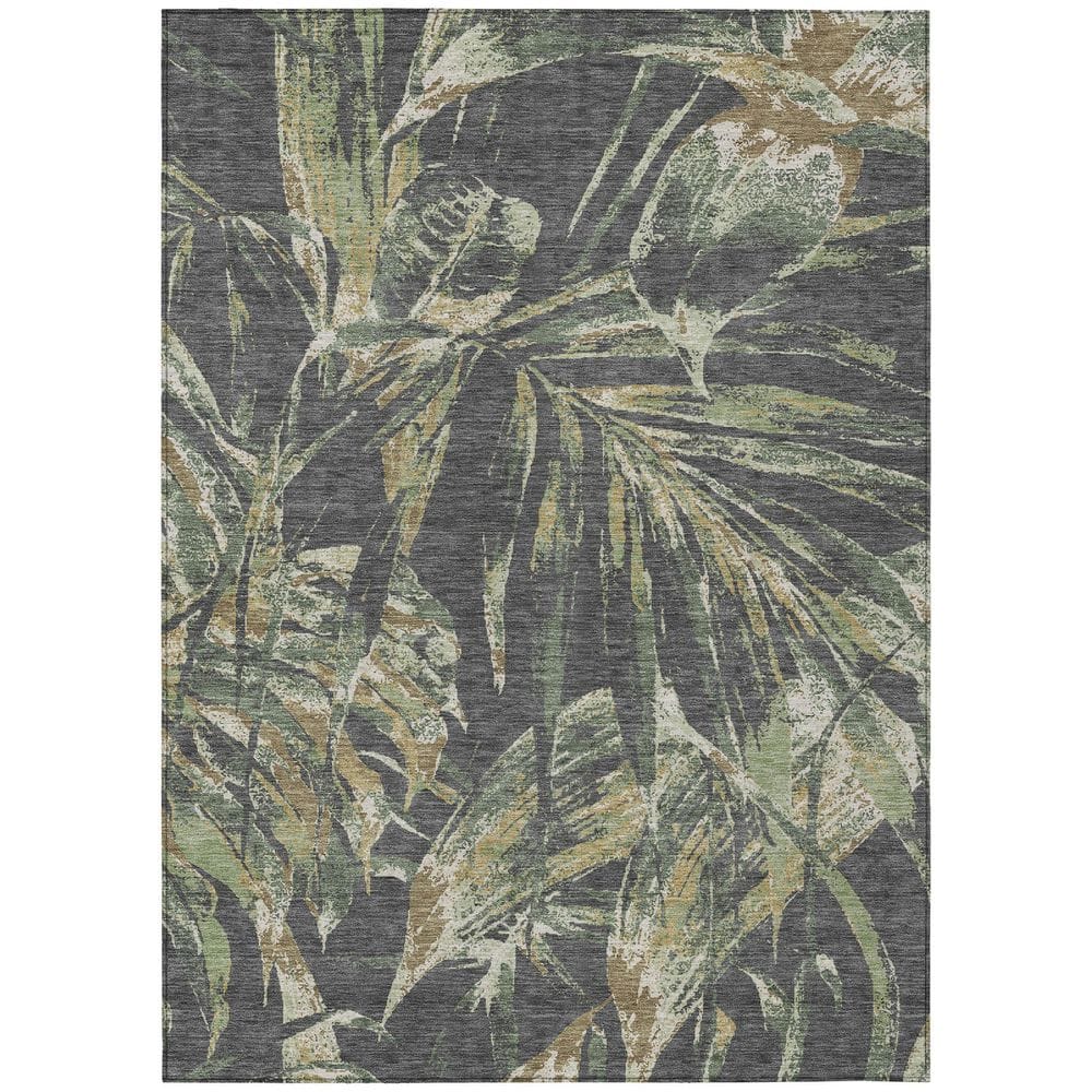 Chantille Machine Washable Indoor/Outdoor Abstract ACN2975 Graphite 9 ft. x 12 ft. Area Rug price history on PriceWatchPro