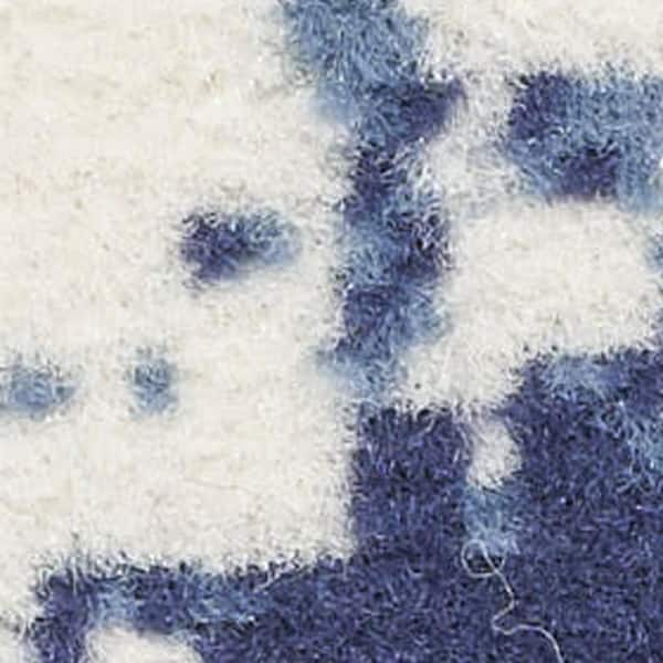 8 ft. x 10 ft. Blue and Ivory Abstract Power Loom Area Rug