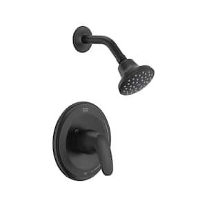 Colony PRO 1-Handle Water Saving Shower Faucet Trim Kit for Flash Valves in Matte Black (Valve Not Included)