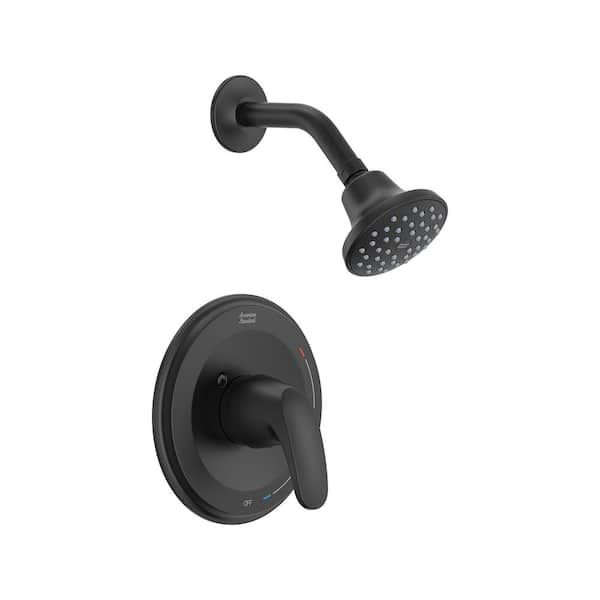 American Standard Colony PRO 1-Handle Water Saving Shower Faucet Trim Kit for Flash Valves in Matte Black (Valve Not Included)
