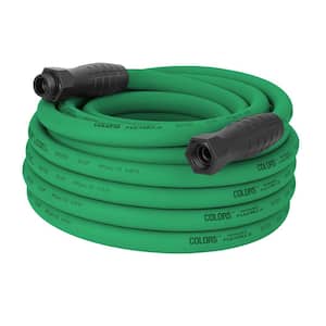 Colors Series 5/8 in. x 50 ft. Garden Hose, 3/4 in. - 11 1/2 GHT Fittings in Forest Green
