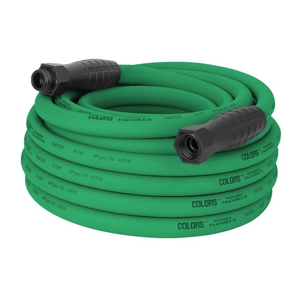 Flexzilla Colors Series 5/8 in. x 50 ft. Garden Hose, 3/4 in. - 11 1/2 GHT Fittings in Forest Green