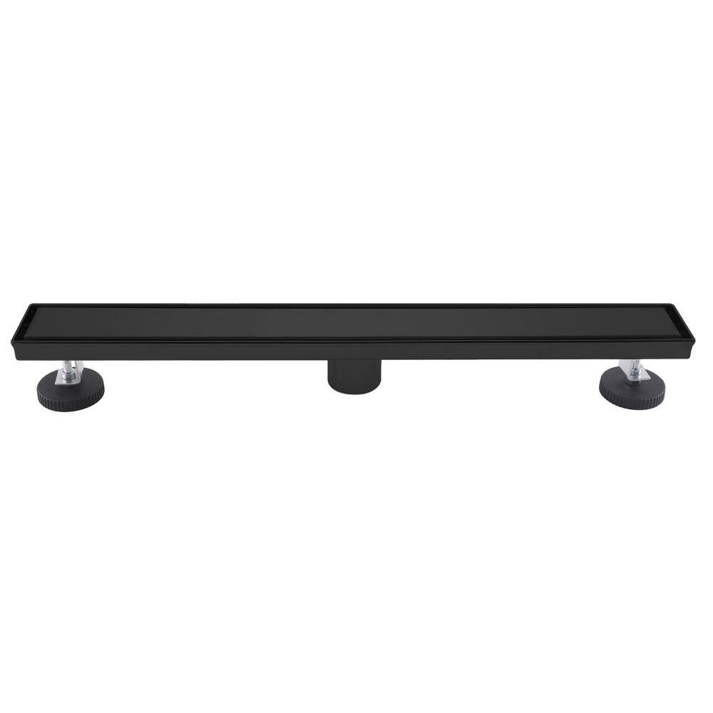 35.43 in. Linear Shower Drain with Tile Insert Panels, Adjustable Feet Stainless Steel Floor Bathroom Drain Matte Black price history on PriceWatchPro