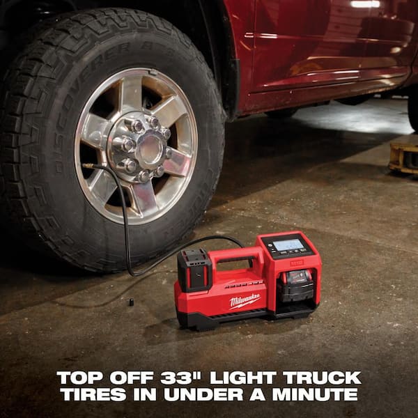 Milwaukee - M18 18-Volt Lithium-Ion Cordless Inflator with Two 6.0Ah Batteries and Charger