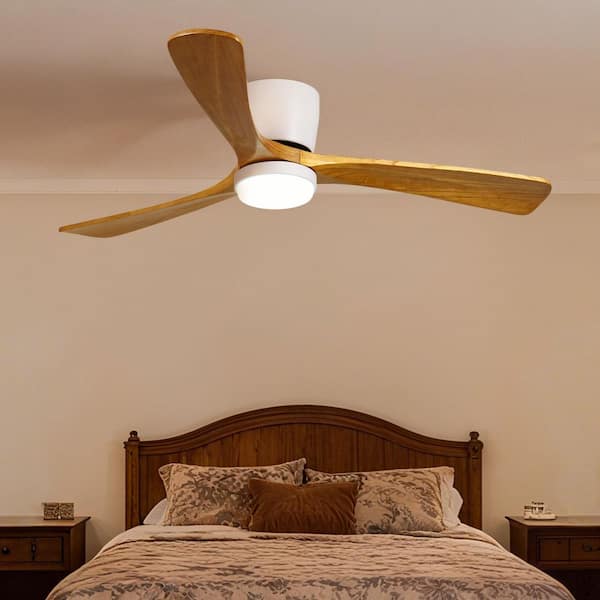 42 in. Smart Indoor White Ceiling Fan with 3-Colors LED Light and Dimmer and DC Reversible and App/Wall Switch/Remote