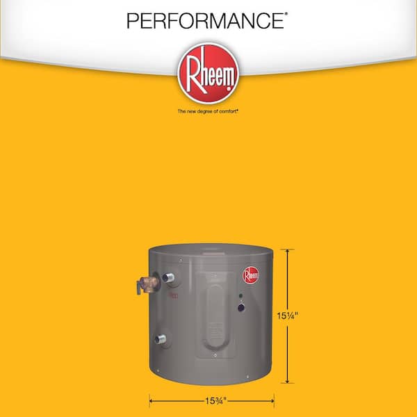 Hot Water Heater Electric, Rheem/6 Gallon/110V