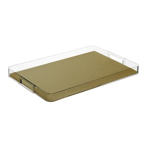 Fishnet Moss 19 in.W x 1.5 in.H x 13 in.D Rectangular Acrylic Serving Tray