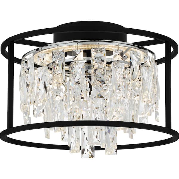 Quoizel Brillance 15 in. Matte Black Integrated LED Flush Mount