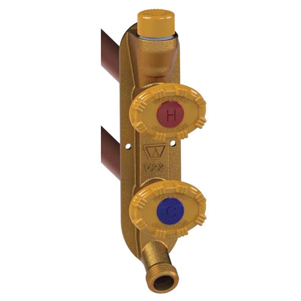 Woodford 3/4 in. PEX x 12 in. L Freezeless Model V22 Anti-Rupture Hot and Cold Sillcock Valve