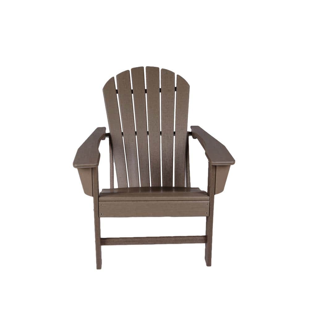 SERGA.Dark Brown Polystyrene Composite Outdoor Adirondack Chair