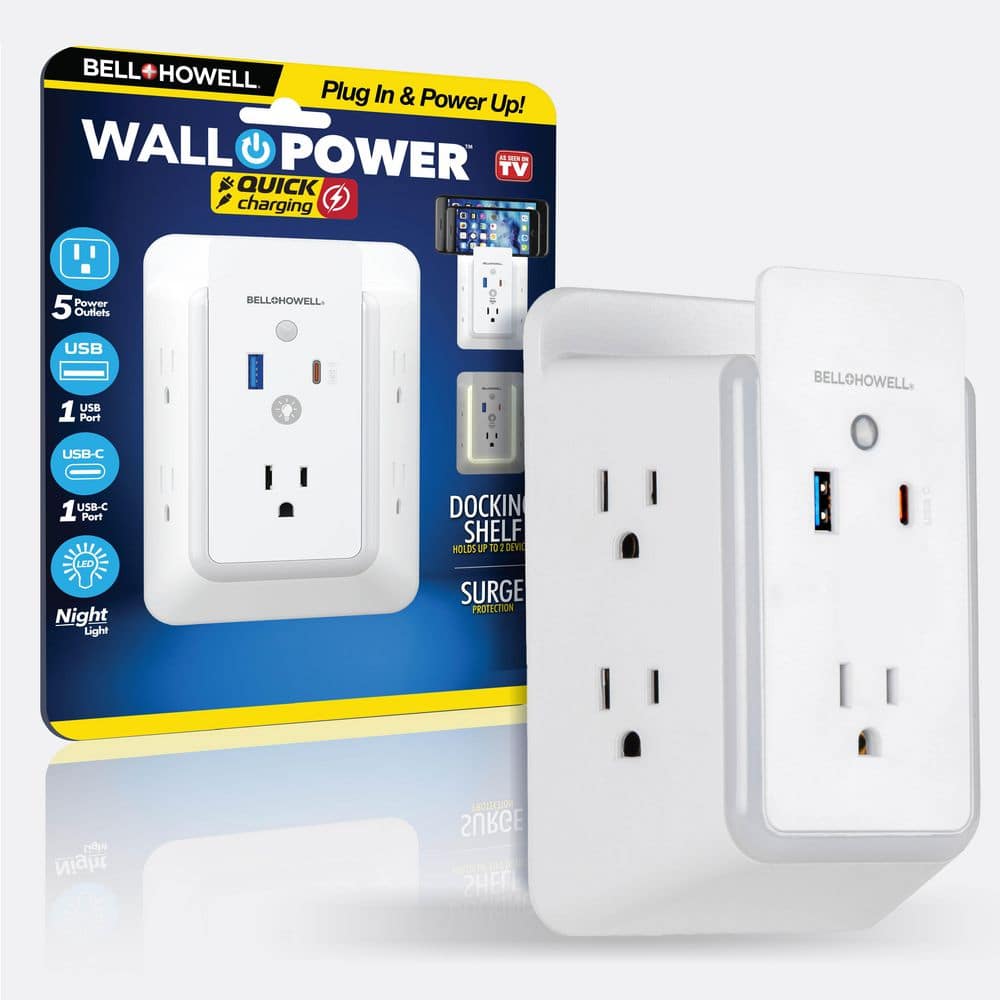 Wall Power 5 Outlets, 1 USB and 1 USB-C Ports Quick Charging Station price history on PriceWatchPro