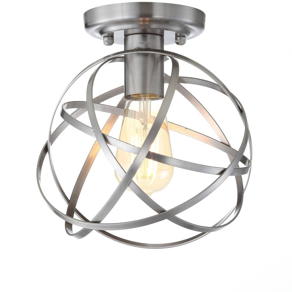 Alma 8.5" Chrome Glass LED Flush Mount Light