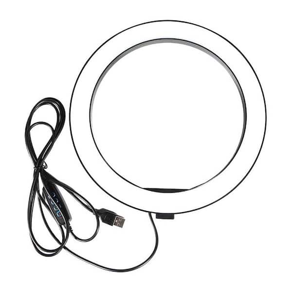 10.2 in. White Ring Light with 3 Light Modes 10 Brightness Levels USB Powered for Live Stream Makeup YouTube