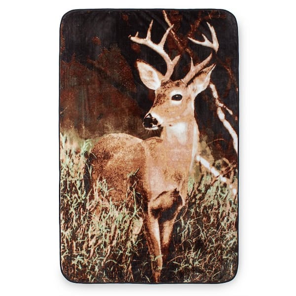 Unbranded Deer Multicolored Deer Throw Blanket