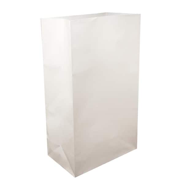 LUMABASE Flame Resistant Luminaria Bags - White (50 count)