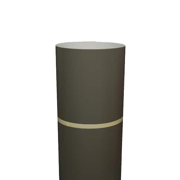 24 in. x 50 ft. Charcoal Gray over White Aluminum Trim Coil