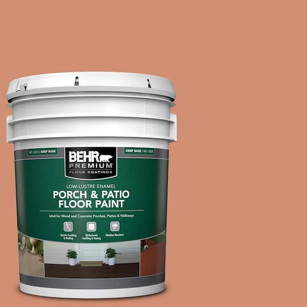 BEHR PREMIUM 5 gal. #M200-5 Terra Cotta Clay Low-Lustre Enamel Interior/Exterior Porch and Patio Floor Paint