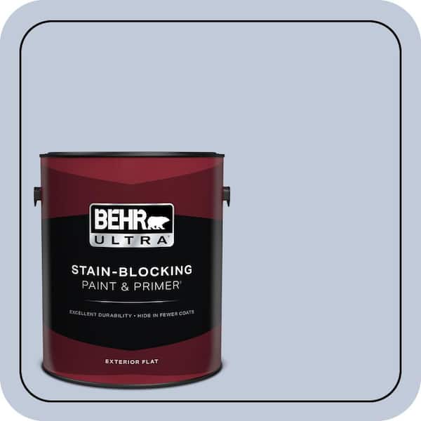 BEHR ULTRA 1 gal. #600E-3 Icy Brook Flat Exterior Paint & Primer
