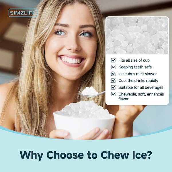 ice★*  SIMZLIFE 9.4 in. 26.5lb/24H Bullet Ice Countertop Portable