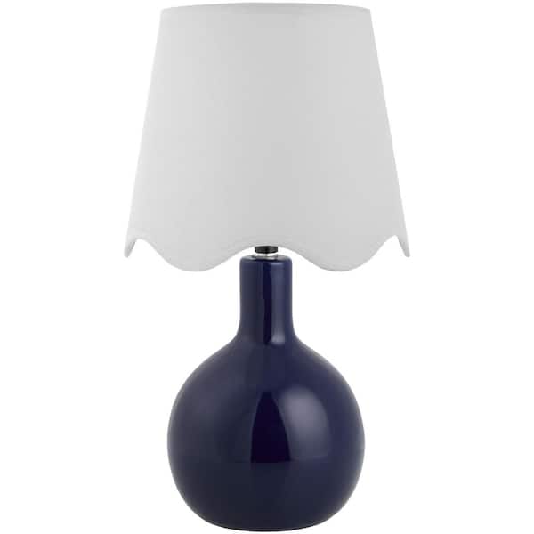 Livabliss Balbao BLA-018 15 in. H x 9 in. W x 9 in. D Accent Table Lamp, Blue
