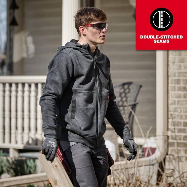 ★LMOOD★ Dimension Graphic Half Knit Cool Grey Milwaukee Men's X-Large Gray GRIDIRON Full-Zip Hoodie M250G