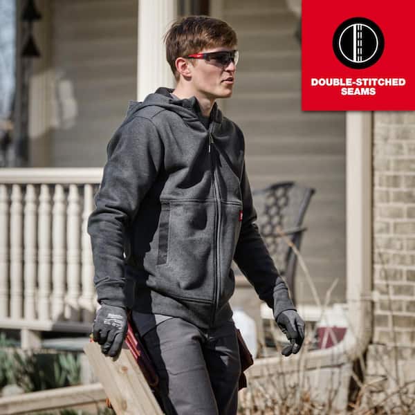 Milwaukee Men's Medium Black GRIDIRON Full-Zip Hoodie M250B-M