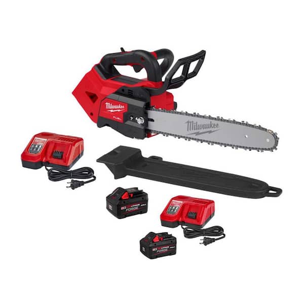 M18 FUEL 14 in. 18V Lithium-Ion Brushless Cordless Battery Top Handle Chainsaw Kit w/ M18 FORGE XC8. 0 Starter Kit
