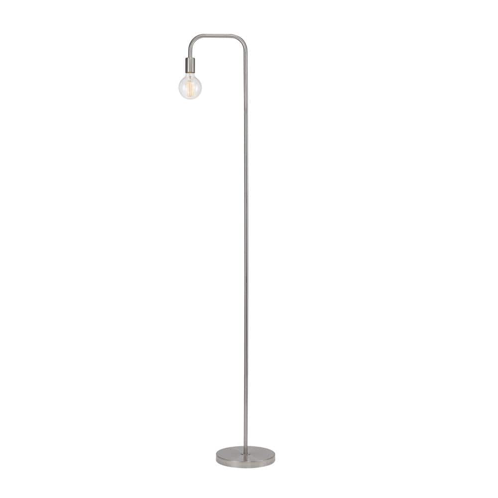 Holden 70 in. Brushed Steel Floor Lamp