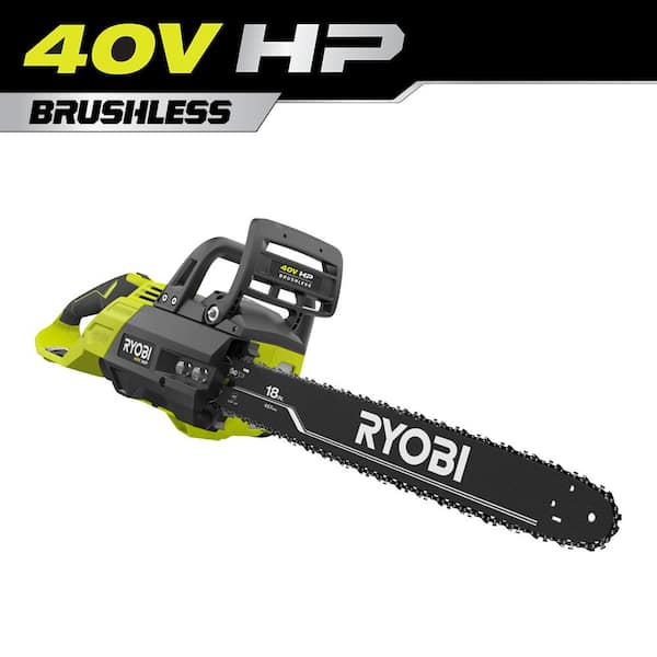 Ryobi 40v Hp Brushless 18 In Cordless Battery Chainsaw Tool Only