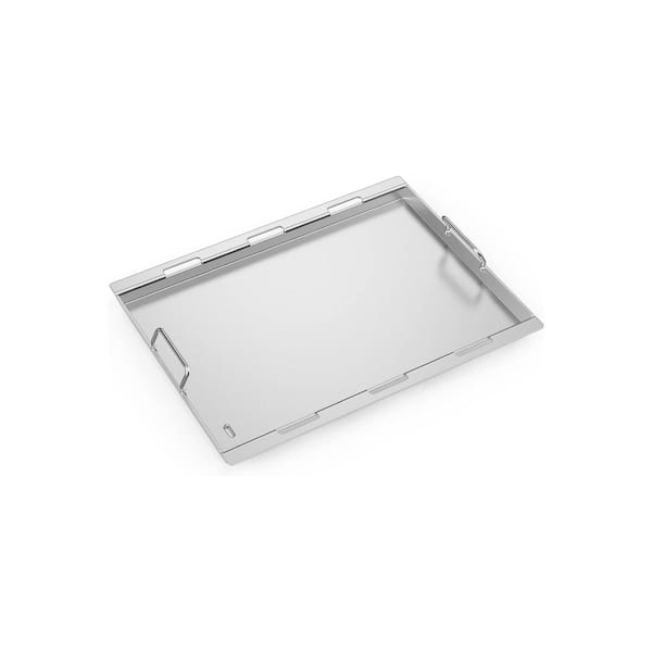 Heavy-duty Stainless Steel Silver Grill Griddle for Easier Cleanup