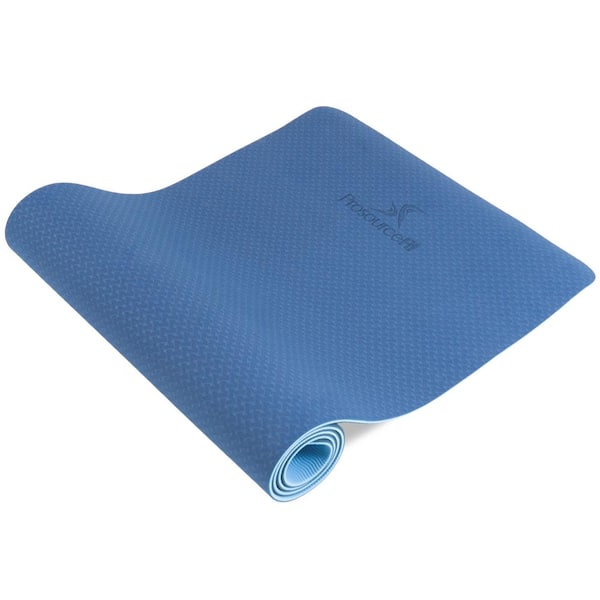 PROSOURCEFIT Blue/Aqua 72 in. L x 24 in. W x 0.25 in. T Natura TPE Yoga Mat Non Slip Waterproof (12 sq. ft. covered)