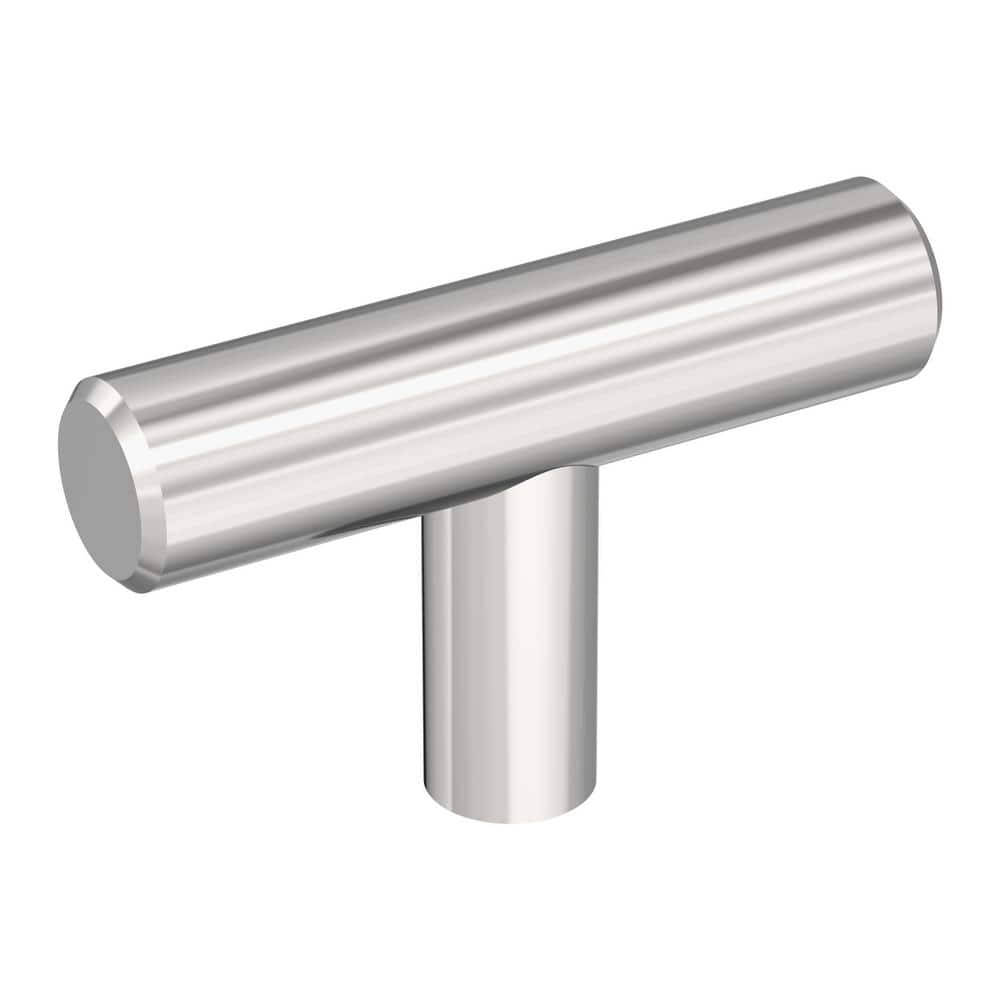 Amerock Bar Pulls Hollow 2 in. Modern Polished Chrome Bar Cabinet Knob ...